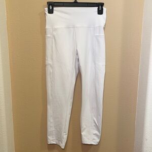 Balance‎ Leggings White Capri Length Side Pockets
